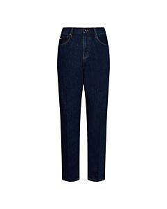 Emporio Armani Men's Dark Blue Hemp-Blend J73 Loose-Fit Denim Jeans