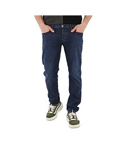 Emporio Armani Men's Denim Blue 5 Pocket Cotton Jeans