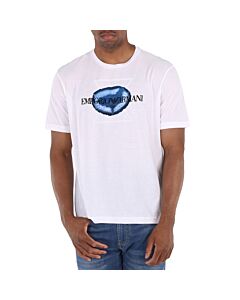 Emporio Armani Men's Flocked Logo Print Light Jersey T-Shirt