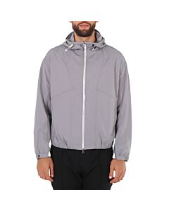 Emporio Armani Men's Grey Zip-up Hooded Shell Jacket