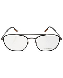 Ermenegildo Zegna 56 mm Semi Shiny Gunmetal/Shiny Black/Vicuna Eyeglass Frames