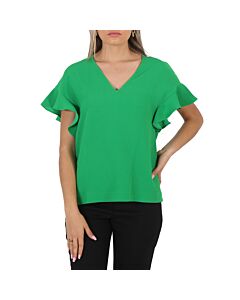 Essentiel Ladies Sinai Wimbledon Green Short Sleeve Shirt