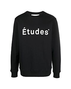 Etudes Black Logo Print Organic Cotton Sweatshirt