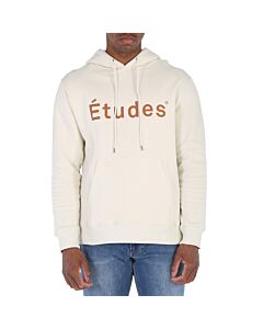 Etudes Men's Chalk Logo-Print Organic-Cotton Hoodie