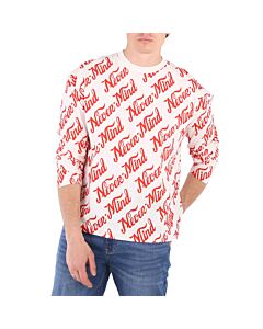 Etudes Men's Spirit Long Sleeved Nevermind Allover Logo T-Shirt