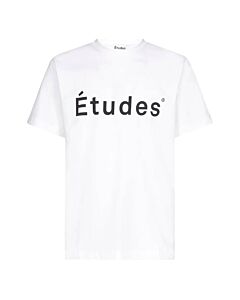 Etudes White Cotton Wonder Logo Print T-Shirt