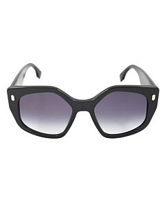 Fendi 55 mm Shiny Black Sunglasses
