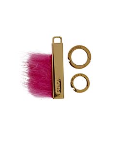 Fendi ABClick Gold/Pink Bag Charms