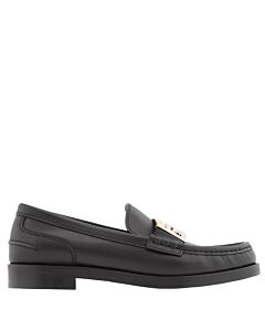 Fendi Ladies Black Baguette Leather Loafers
