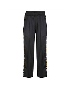 GCDS Black Reflective Print Relaxed FitTrack Pants
