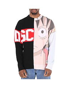 GCDS Men's Graphic One Piece Luffy Hybrid Sweater