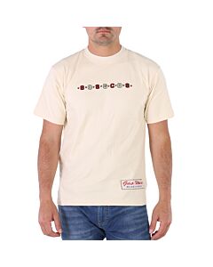 GCDS Men's Whitecup SOS Logo Print Regular T-shirt