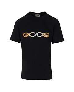 GCDS Reflective Logo Regular Cotton T-Shirt
