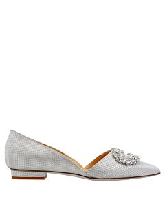 Giannico Ladies Silver Flat Daphne Loafers