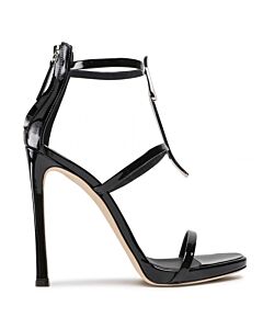 Giuseppe Zanotti Ladies Harmony G Crystal Patent Leather Sandals