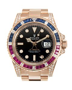 GMT-MASTER II 18kt Rose Gold Black Dial Watch