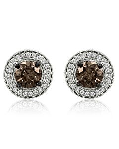 Grand Sample Sale Earrings Chocolate Diamonds, Vanilla Diamonds set in 14K Vanilla Gold 28944