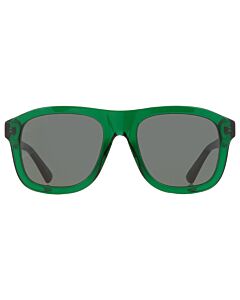 Gucci 54 mm Shiny Transparent Green Sunglasses
