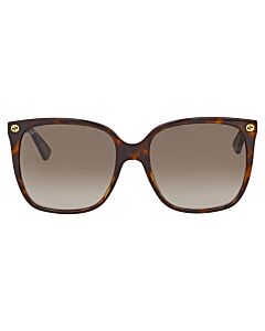 Gucci 57 mm Dark Havana Sunglasses