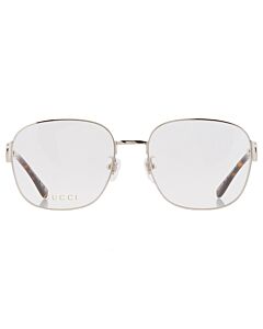 Gucci 57 mm Shiny Silver Eyeglass Frames