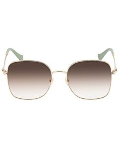 Gucci 59 mm Gold Sunglasses