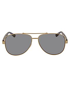 Gucci 63 mm Gold/Black Sunglasses