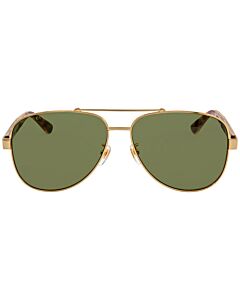 Gucci 63 mm Gold/Havana Sunglasses