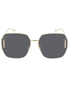 Gucci 64 mm Gold Sunglasses