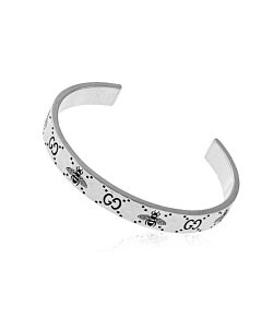Gucci GG And Bee Engraved Cuff Bracelet