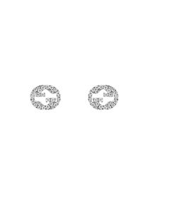Gucci Interlocking G 18Ct White Gold 0.38Ct Diamond Stud Earrings - Ybd729408003
