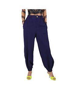Gucci Ladies Cady Viscose Harem Style Trousers In Blue