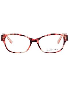 Guess by Marciano 53 mm Red Havana Eyeglass Frames