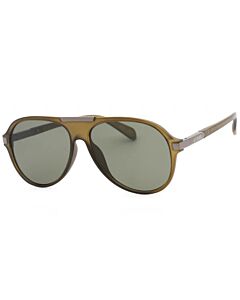 Guess Factory 57 mm Matte Dark Green Sunglasses