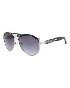 Guess Factory 57 mm Shiny Dark Nickeltin Sunglasses