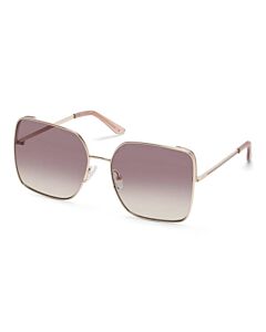 Guess Factory 58 mm Shiny Rose Gold Sunglasses