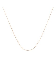 Haus of Brilliance Solid 10k Rose Gold 0.5MM Rope Chain Necklace. Unisex Chain - Size 18" Inches