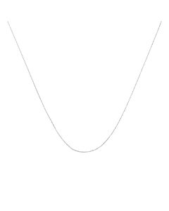 Haus of Brilliance Solid 10k White Gold 0.5MM Rope Chain Necklace. Unisex Chain - Size 16" Inches