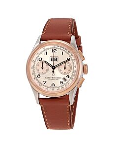 Men's Heritage BiCompax Annual Chronograph Leather Rose / Champagne Dial Watch