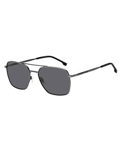 Hugo Boss 57 mm Matte Dark Ruthenium Sunglasses