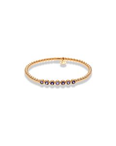 Hulchi Belluni 22317Pu-Rs 18K Rg Bracelet Bezel Bar Pink Sapphire 1.00 Cttw