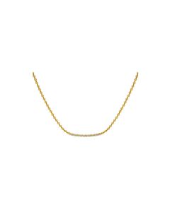 Hulchi Belluni 65249-Yw 18K Yg Necklace Double Row Pave Diamonds 0.46 Cttw Bar Bead Chain