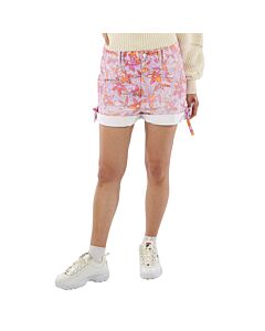 Isabel Marant Ladies Floral Print Naesqui Cotton Denim Shorts