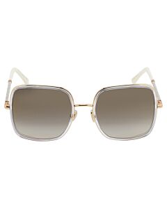 Jimmy Choo 57 mm Gold Crystal Sunglasses