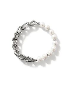 John Hardy Asli Link Chain Pearl Sterling Silver Bracelet - Bu900936xum