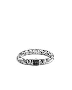 John Hardy Classic Chain Black Sapphire Sterling Silver Large Bracelet - Bbs94052blsxm