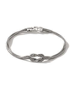 John Hardy Classic Chain Manah Love Knot Double Row Sterling Silver Bracelet - Bu900776xum