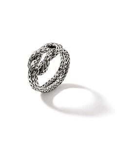 John Hardy Classic Chain Sterling Silver Manah Chain Ring - Rb901039x7