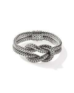 John Hardy Love Knot Bracelet, Sterling Silver, 6.5MM Size Medium- BU901034XUM