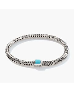 John Hardy Turquoise Classic Chain Sterling Silver Bracelet - Bbs961841tqxum