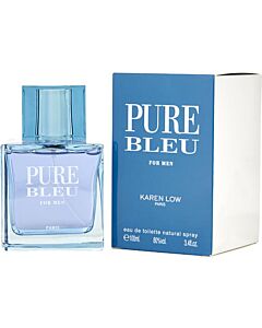 Karen Low Men's Pure Bleu EDT Spray 3.4 oz Fragrances 3700134405449